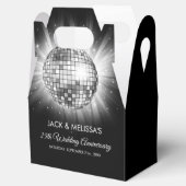 25th Wedding Jubileum Party Silver Disco Ball Bedankdoosjes (Geopend)
