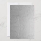 25th Wedding Jubileum Persoonlijk Faux Silver Kaart (Achterkant)