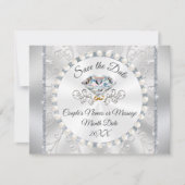 25th Wedding Jubileum Save the Date Cards Kaart (Voorkant)