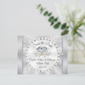 25th Wedding Jubileum Save the Date Cards Kaart (Staand voorkant)