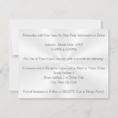 25th Wedding Jubileum Save the Date Cards Kaart (Achterkant)