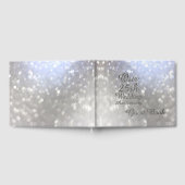 25th Wedding Jubileum Silver Bokeh Typografie Gastenboek (Volledig)