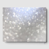 25th Wedding Jubileum Silver Bokeh Typografie Gastenboek (Achterkant)