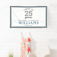 25th Wedding Jubileum Silver Cheers tot 25 jaar