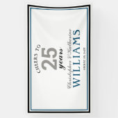 25th Wedding Jubileum Silver Cheers tot 25 jaar Spandoek (Verticaal)