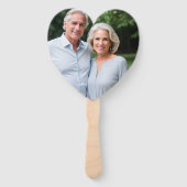 25th Wedding Jubileum Silver Diamonds Keepslag Handwaaier (Achterkant)