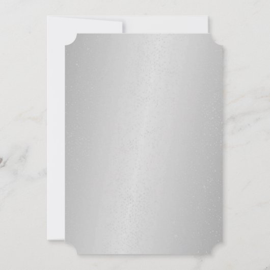 25th Wedding Jubileum Silver Heart Kaart (Achterkant)