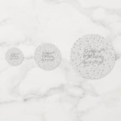 25th Wedding Jubileum Silver Hearts Confetti (Achterkanten)