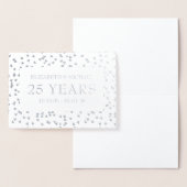 25th Wedding Jubileum Silver Hearts Confetti Folie Kaarten (Display)