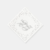 25th Wedding Jubileum Silver Hearts Confetti Servet (Hoek)