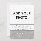 25th Wedding Jubileum Silver Muted Leaves B09A Kaart (Voorkant)