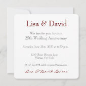 25th Wedding Jubileum Silver Muted Leaves B09B Kaart (Achterkant)