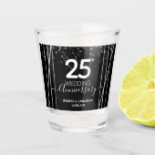 25th Wedding Jubileum Silver Shot Glas (Voorkant)