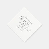 25th Wedding Jubileum Silver Simple Signature Servet (Hoek)