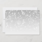 25th Wedding Jubileum Silver Sparkle Lights Kaart (Achterkant)