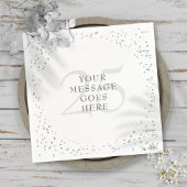 25th Wedding Jubileum Silver Stardust Confetti Servet