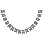 25th Wedding Jubileum Silver Stardust Confetti Vlaggetjes (Alle)