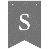 25th Wedding Jubileum Silver Stardust Confetti Vlaggetjes (Tweede vlag)