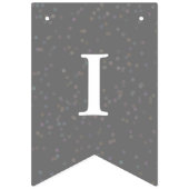 25th Wedding Jubileum Silver Stardust Confetti Vlaggetjes (Derde vlag)