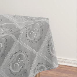 25th Wedding Jubileum Silvery Grey Tafelkleed