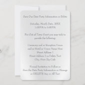 25th Wedding Jubileum SPEELT de DATUM kaarten op (Achterkant)