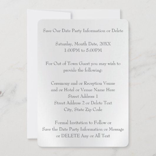 25th Wedding Jubileum SPEELT de DATUM kaarten op (Achterkant)