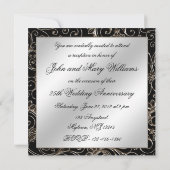 25th Wedding Jubileum Uitnodiging Kaart (Achterkant)