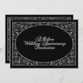 25th Wedding Jubileum Uitnodiging Kaart (Voorkant / Achterkant)