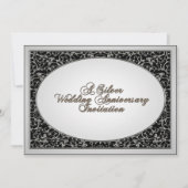 25th Wedding Jubileum Uitnodiging Kaart (Voorkant)