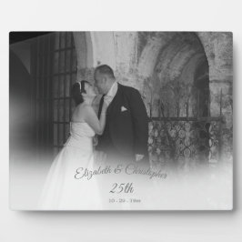 25th Wedding Photo Jubileum Silver Fotoplaat