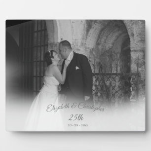 25th Wedding Photo Jubileum Silver Fotoplaat