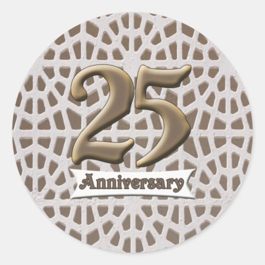25Thanniversary3 Ronde Sticker (Voorkant)
