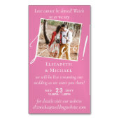 25x Magnetic Wedding Livestreaming Save the Date Magnetisch Visitekaartje (Voorkant Verticaal)