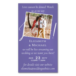 25x Magnetic Wedding Livestreaming Save the Date Magnetisch Visitekaartje