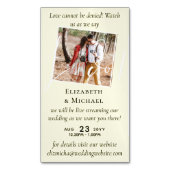 25x Magnetic Wedding Livestreaming Save the Date Magnetisch Visitekaartje (Voorkant Verticaal)