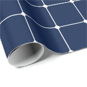 260216 Grid v2 - White on Blue #001744 Cadeaupapier (Rol Hoek)