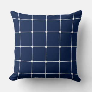 260216 Grid v2 - White on Blue #001744 Kussen