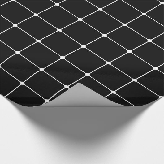 260216 Grid v2 - wit op zwart Cadeaupapier (Hoek)