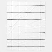 260216 Raster - zwart op wit Fleece Deken (Voorkant)