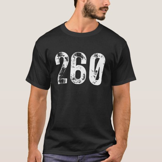 260 Area Code Fort Wayne IN Mobile Telephone Area T-shirt (Voorkant)