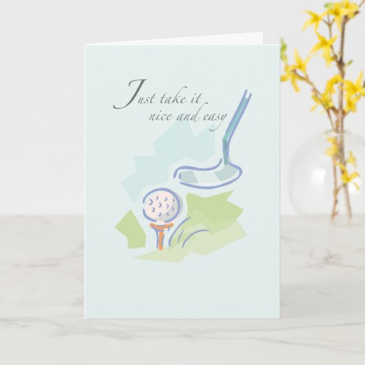 2612 Pastel Golf Get Well Kaart (Gele Bloem)