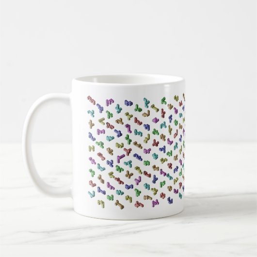 261 Tesseract Nets Regenboog Mok (Links)