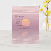 2620 Sunrise Pet Sympathie Kaart (Gele Bloem)