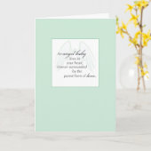 2653 Angel Baby Wings Groen, Sympathie Kaart (Gele Bloem)