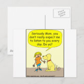265 Serieuze mama Cartoon Briefkaart (Voorkant / Achterkant)