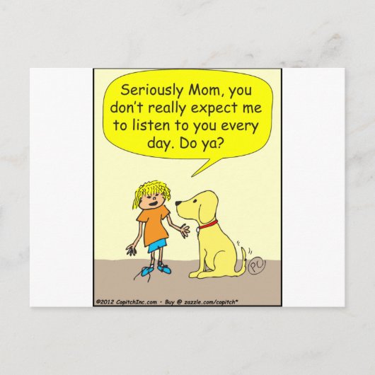 265 Serieuze mama Cartoon Briefkaart (Voorkant)