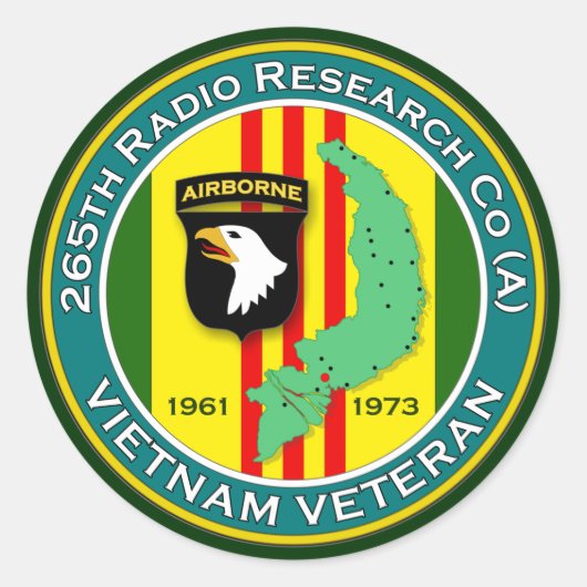 265e RRC - ASA Vietnam Ronde Sticker (Voorkant)