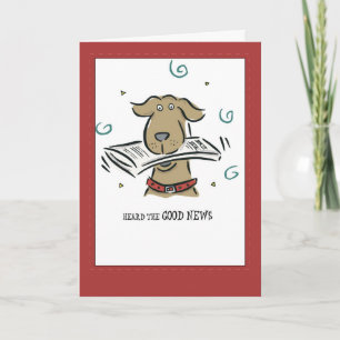 2666 Good News Dog Gefeliciteerd Kaart