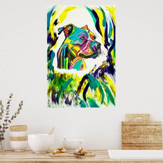 266 - Pitbull Love Poster (Keuken)