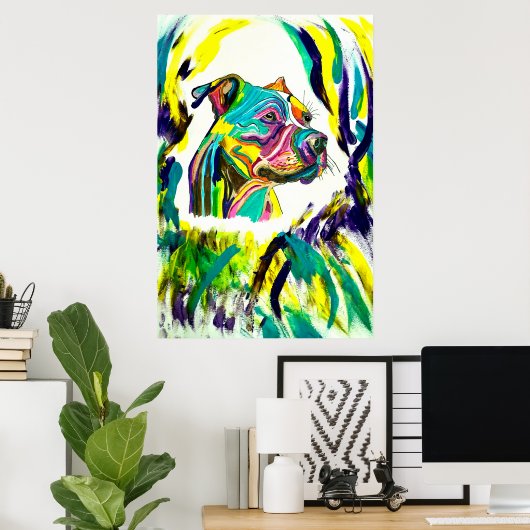 266 - Pitbull Love Poster (Thuiskantoor)